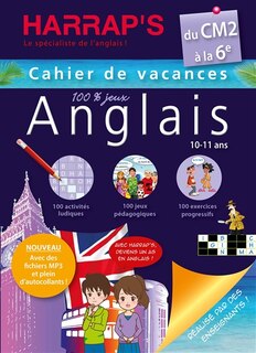 Front cover_Cahier de vacances anglais Harrap's du CM2 à la 6e, 10-11 ans
