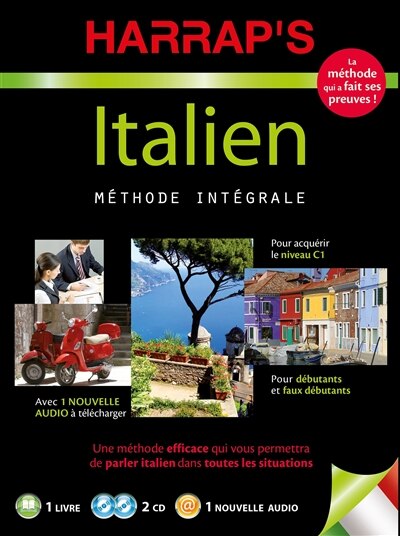 Couverture_HARRAP'S MÉTHODE INTÉGRALE ITALIEN 2 CD + LIVRE