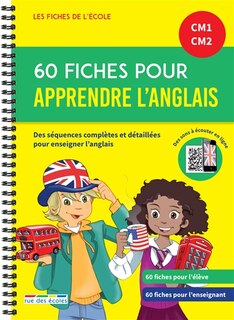 Front cover_60 fiches pour apprendre l'anglais CM1, CM2