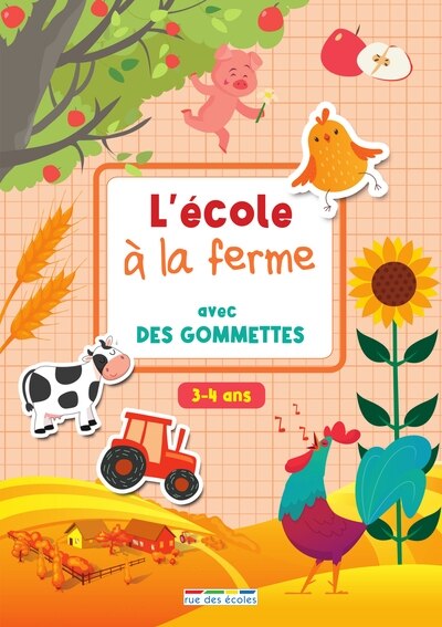 Front cover_L' école à la ferme avec des gommettes