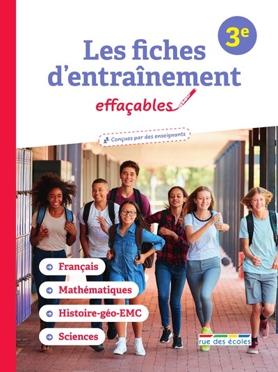 Couverture_Les fiches d'entraînement effaçables, 3e
