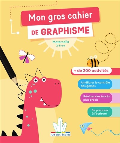 Couverture_Mon gros cahier de graphisme : maternelle, 3-6 ans