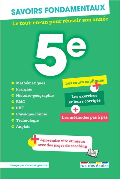 Front cover_5e, savoirs fondamentaux