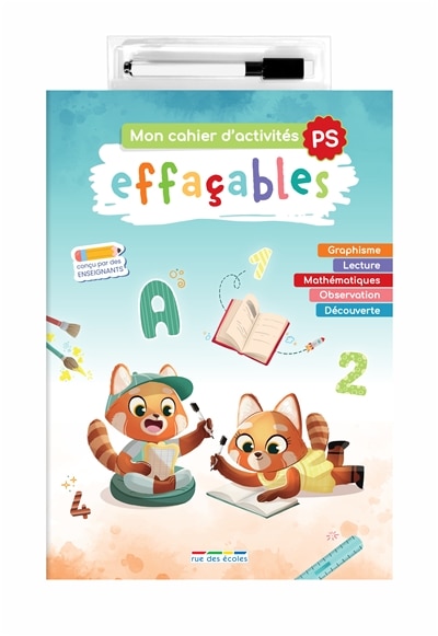 Front cover_Mon cahier d'activités effaçables, PS