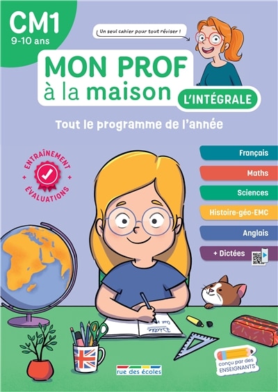Front cover_Mon prof à la maison, l'intégrale CM1, 9-10 ans