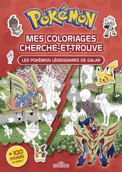 Couverture_Pokémon : mes coloriages cherche-et-trouve : les Pokémon légendaires de Galar