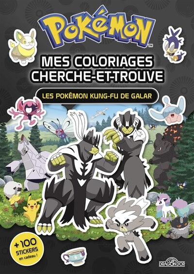 Couverture_Pokémon : mes coloriages cherche-et-trouve : les Pokémon kung-fu de Galar