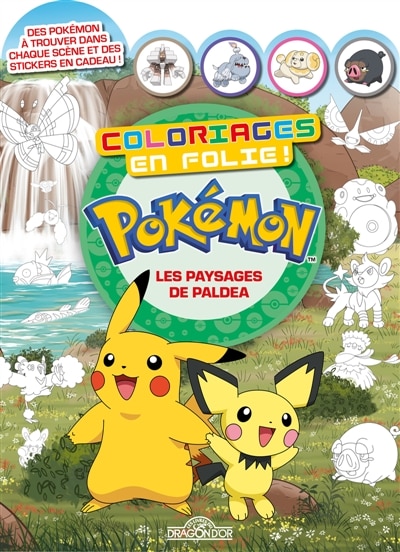 Pokemon - coloriages en folie ! - les paysages de paldea: Coloriages en folie !