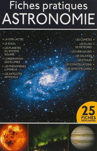 Front cover_Fiches pratiques astronomie : 25 fiches dépliantes