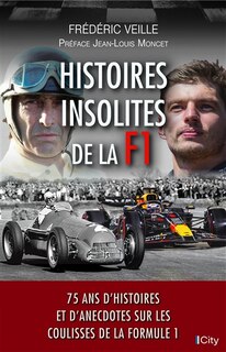 Couverture_Histoires insolites de la F1 : 75 ans d'histoires et d'anecdotes sur les coulisses de la Formule 1