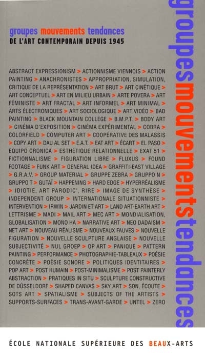 Front cover_Groupes, mouvements, tendances de l'art contemporain depuis 1945