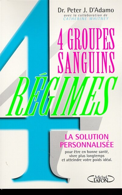 Front cover_4 groupes sanguins, 4 régimes