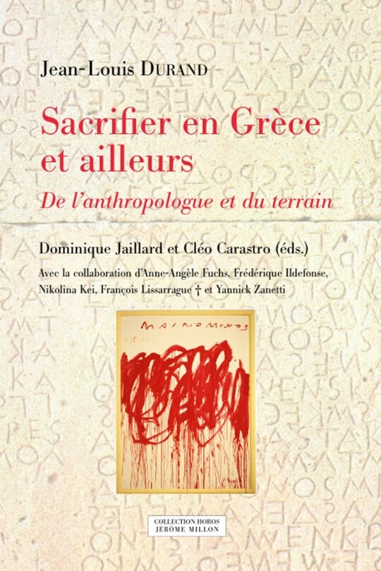 Front cover_Sacrifier en Grèce et ailleurs : de l'anthropologue et du terrain