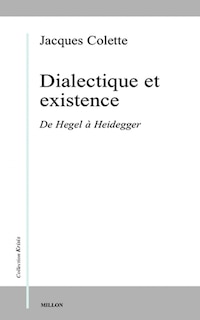 Front cover_Dialectique et existence