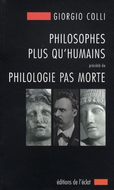 Front cover_Philosophes plus qu'humains ; Philologie pas morte