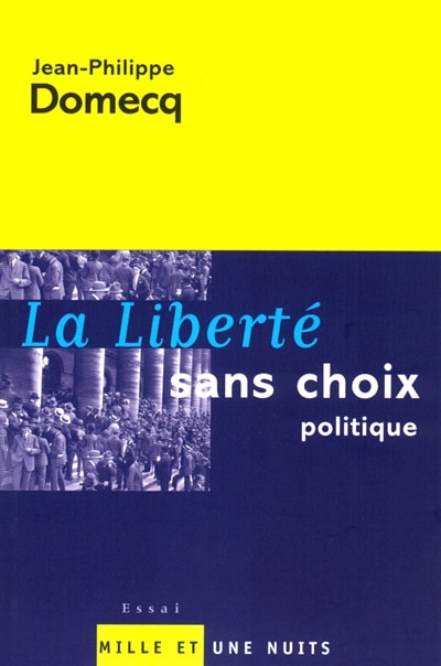 Front cover_La liberté sans le choix