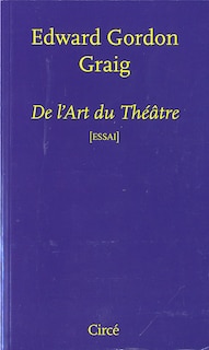 Front cover_De l'art du théâtre