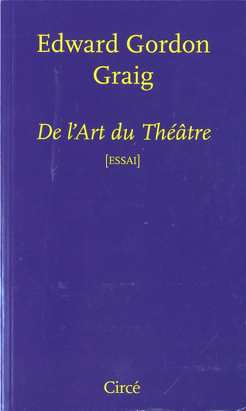 Front cover_De l'art du théâtre