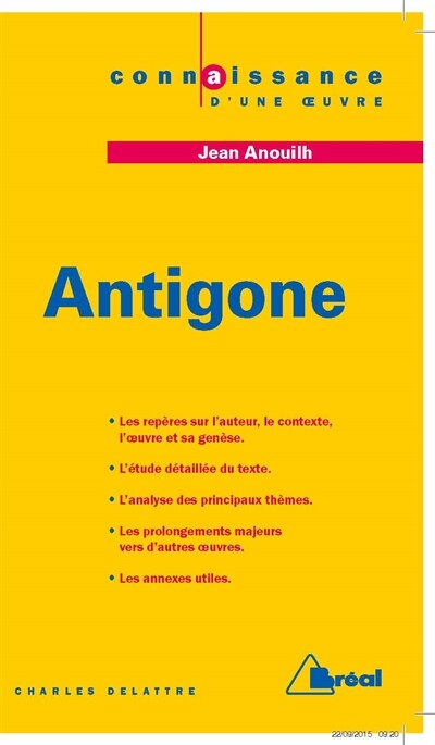Couverture_Antigone, Jean Anouilh