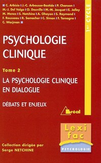 Front cover_La psychologie clinique en dialogue
