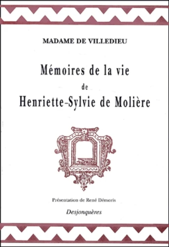 Couverture_Mémoires de la vie d'Henriette-Sylvie de Molière