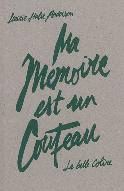 Front cover_Ma mémoire est un couteau
