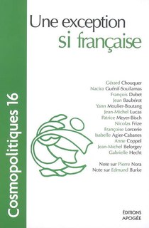 Front cover_Cosmopolitiques, n°16. Une exception si française