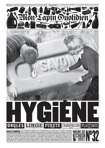 Front cover_Mon lapin quotidien, n°32. Hygiène : ongles, linge, pureté, transpiration, plastique