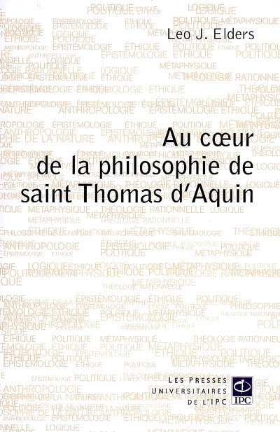 Front cover_Au coeur de la philosophie de saint Thomas d'Aquin
