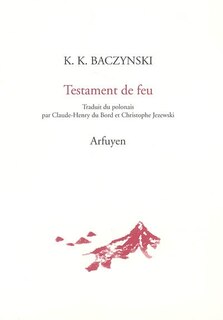 Couverture_Testament de feu : poèmes