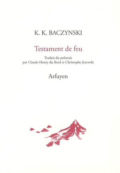 Couverture_Testament de feu : poèmes