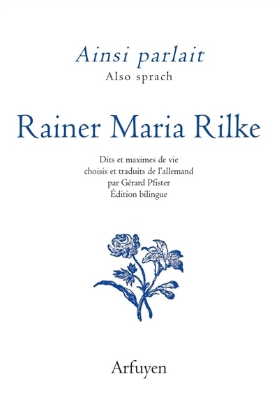 Front cover_Ainsi parlait Rainer Maria Rilke