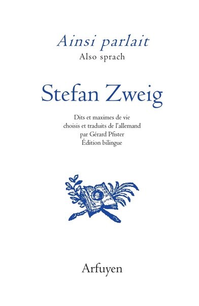 Front cover_Ainsi parlait Stefan Zweig