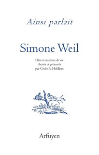 Front cover_Ainsi parlait Simone Weil