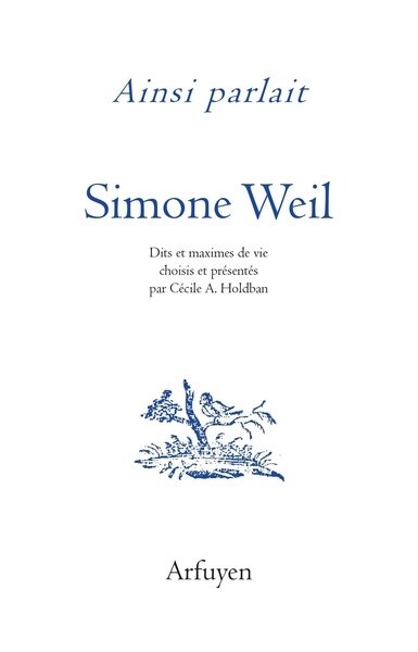 Front cover_Ainsi parlait Simone Weil