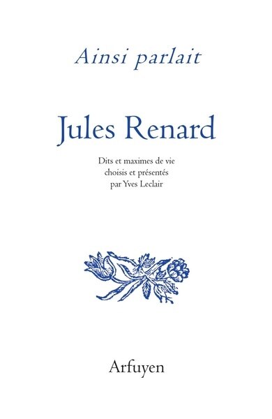 Front cover_Ainsi parlait Jules Renard