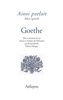 Couverture_Ainsi parlait Goethe = Also sprach Goethe