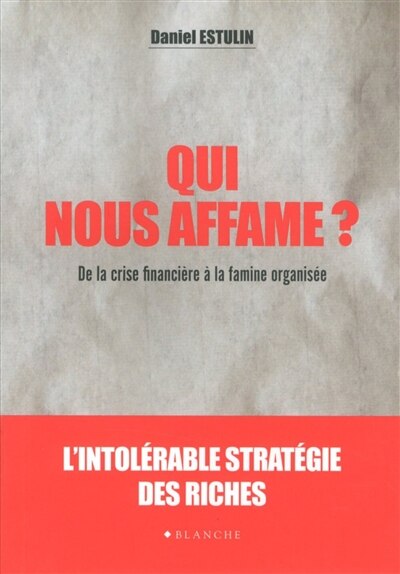 Front cover_Qui nous affame?