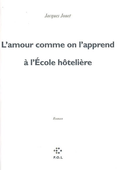 Front cover_L'amour comme on l'apprend à l'école hôtelière