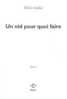 Front cover_Un nid pour quoi faire