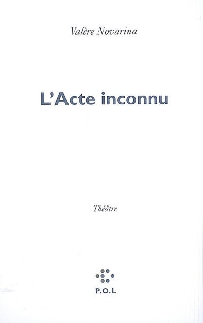 Front cover_L' acte inconnu