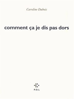 Front cover_Comment ça, je dis pas dors