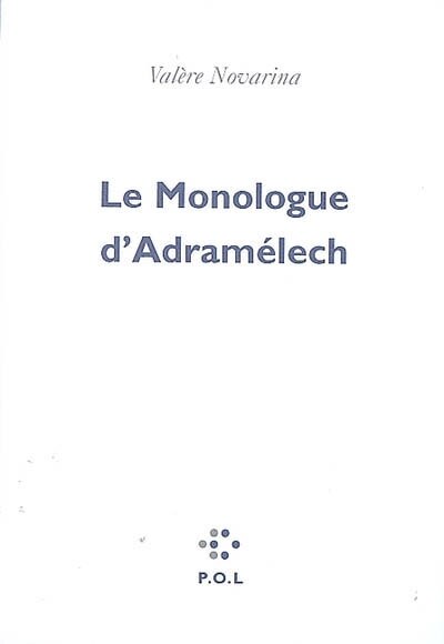 Couverture_Le monologue d'Adram&eacute;lech