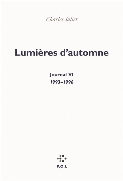 Front cover_Lumières d'automne : journal, 1993-1996