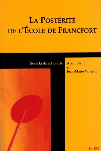 Couverture_La postérité de l'École de Francfort
