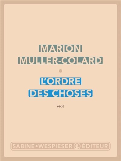 Front cover_L' ordre des choses