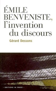 Front cover_Emile Benveniste, l'invention du discours