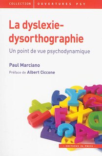 Front cover_La dyslexie-dysorthographie : un point de vue psychodynamique