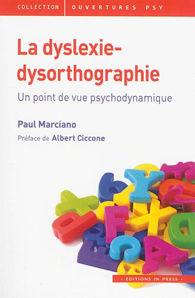 Front cover_La dyslexie-dysorthographie : un point de vue psychodynamique