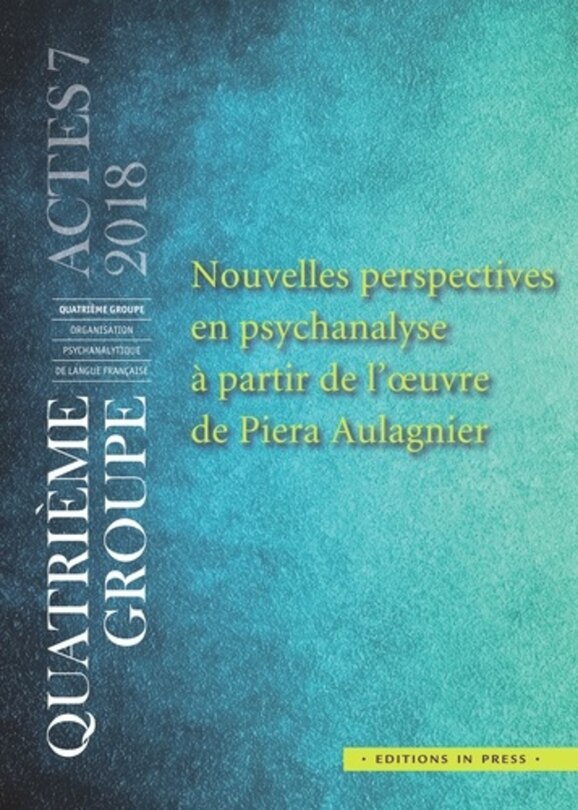 Front cover_Nouvelles perspectives en psychanalyse à partir de l'oeuvre de Piera Aulagnier